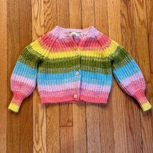Mini Boden Ombré Rainbow Knit Sweater, size 3-4Y